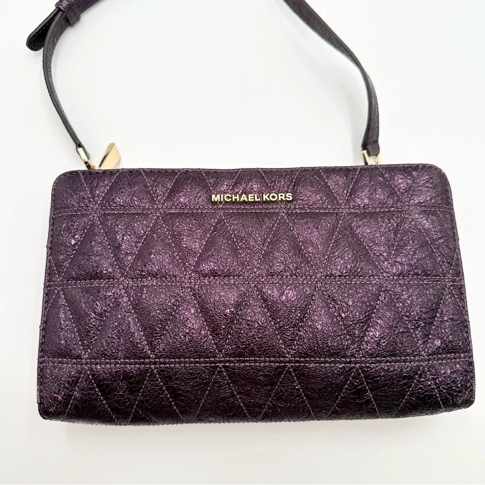 MICHAEL KORS Damson Large Crossbody Clutch Bag